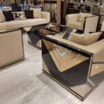 Casa Padrino Luxus Wohnzimmer Set Gold / Schwarz – 2 Luxus Sofas Throughout Luxus Wohnzimmer Möbel
