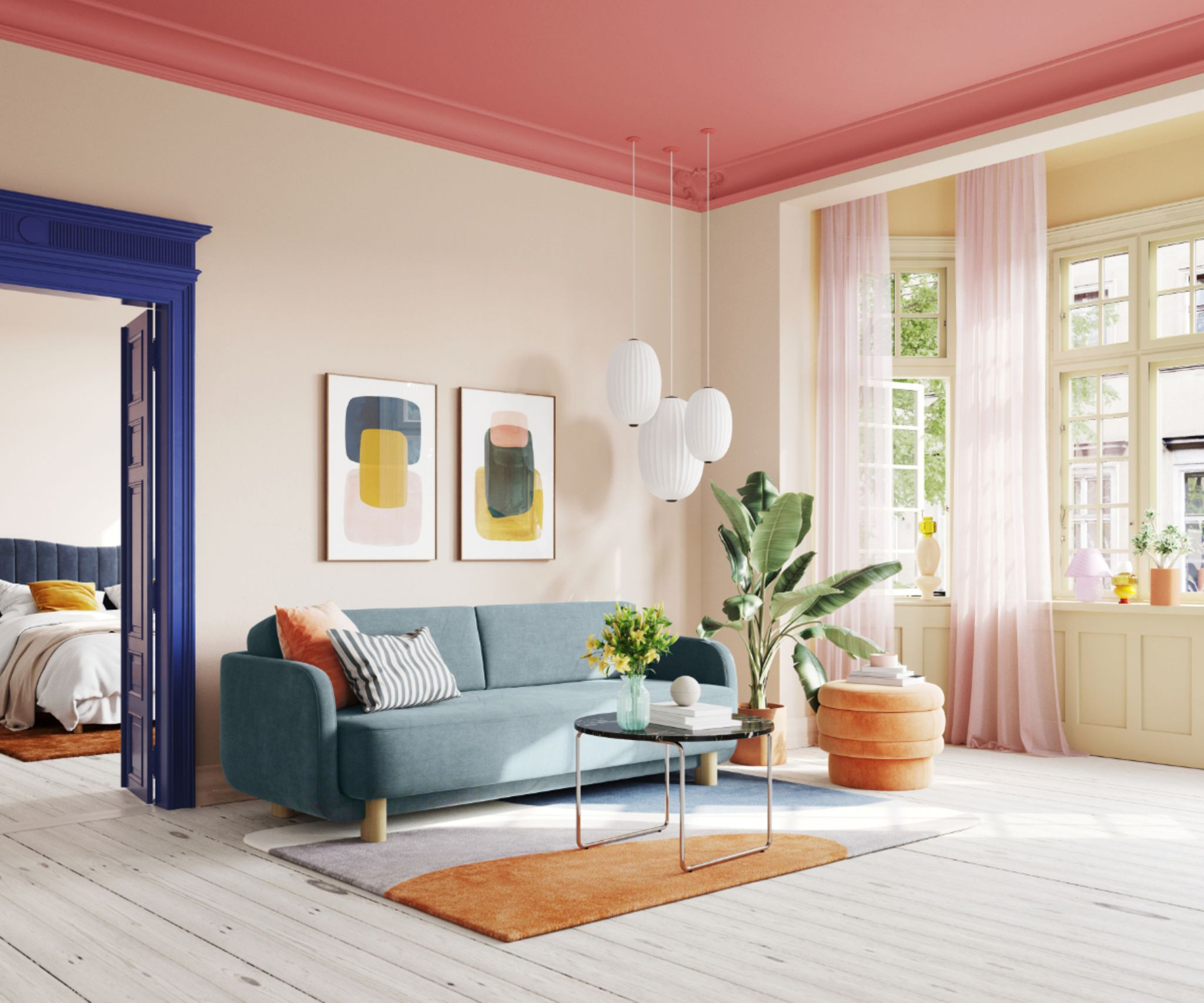 Decke Streichen: Ideen &amp; Tipps Für Die 5. Wand - [Schöner Wohnen] intended for Streichen Wandgestaltung Wohnzimmer Farbe