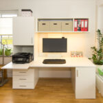 Wohnwand Mit Schreibtisch Als Arbeitsplatz Im Wohnzimmer | Urbana In Arbeitsplatz Wohnzimmer