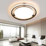 Zmh Modern Ceiling Lamp Led Ceiling Light Living Room – Dimmable Black  Round Des Within Deckenlampe Led Wohnzimmer