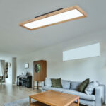 Led Deckenleuchte, Holzoptik, Cct, Landhaus, Opal, L 80Cm For Deckenleuchte Wohnzimmer Landhaus