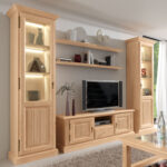 Wohnwand Wohnzimmer Schrank Set Casapino 5 Teilig 2 Vitrinen Tv Schrank 2  Wandborde Within Wohnzimmer Schrank Set