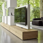 Livitalia Roto Design Lowboard Raumteiler Tv Paneel Drehbar Inside Trennwand Wohnzimmer