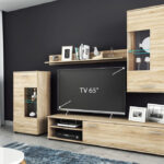 Wohnwand Wohnzimmer Set Cool 4 Tlg. Kommode Wandboard Tv Lowboard Throughout Coole Wohnzimmer